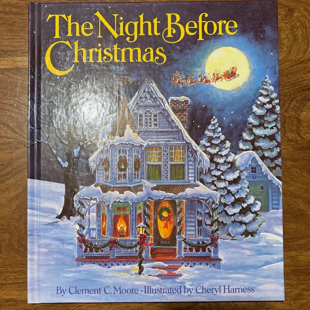 The Night Before Christmas Moore Cheryl Harness Hardcover 1989 Book Santa Winter